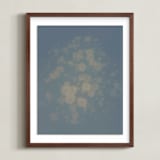 "Dusted Daisies" - Art Print in Cloud by Baumbirdy - Framed