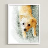 "Custom Pet Portrait" - Custom Print in White by Minted - Framed