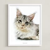 "Your Pet: Portrait Custom Text Print" - Custom Print in White by Minted - Framed