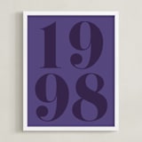 "Your Year: Custom Print" - Custom Print in Midnight Purple by Erica Krystek - Framed