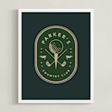 "By Par: Custom Print" - Custom Print in Evergreen by Susan Zinader - Framed