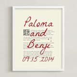"Books & Lovers" - Custom Print in Red Ink by Helena Vitto - Framed