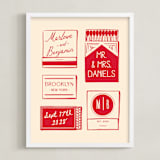 "Matchbooks" - Custom Print in Fire by Jennifer Lew - Framed