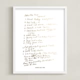 "Your Text: Custom Foil Print" - Custom Foil Print in Gold by Minted - Framed