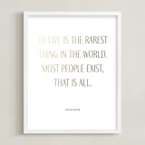 "Custom Quotes" - Custom Foil Print in Gold by Minted - Framed