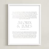 "Our Vows: Custom Foil Print" - Custom Foil Print in Silver by Minted - Framed