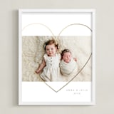 "Heart Outline: Portrait Foil Framed Photo" - Foil Framed Photo in Gold by Itsy Belle Studio - Framed