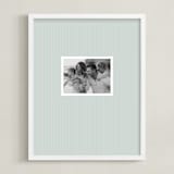 "Railroad Stripe: Portrait" - Framed Photo in Denim by Olivia Kanaley Inman - Framed