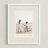 "Luxe Stripes: Portrait" - Framed Photo in Azure by Creo Study - Framed