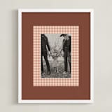 "Gingham: Portrait" - Framed Photo in Brick by Kelly Watkins - Framed