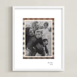 "Textile Checks Frame: Portrait" - Framed Photo in Sand by Creo Study - Framed