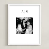 "Monogram: Square Framed Photo " - Framed Photo in White by Minted - Framed