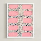 "Angst" - Art Print in Pastel Pink by Frances Sousa - Framed