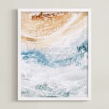 "Sediment No 1" - Art Print in Beige by Kelly Ventura - Framed