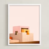 "Urban Desert Series 3" - Art Print in Soft Earth Tones by Lisa Sundin - Framed