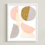 "Shifting" - Art Print in Blush by Kelly Nasuta - Framed