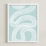 "River of Dots" - Art Print in light blue by Jorey Hurley - Framed