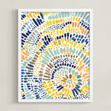 "Sun Drop" - Art Print in Golden Yellow by Holly Royval - Framed