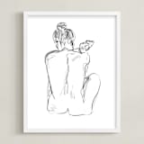 "Stretching" - Art Print in White by Miranda Mol - Framed