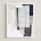 "History Repeats" - Art Print in Sand by Jennifer Daily - Framed