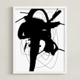 "synapse" - Art Print in Black and White by Ilana Greenberg - Framed