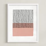"Color Streak" - Art Print in Dusty Rose by Kiersten Garner - Framed