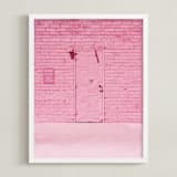 "The Pink Door" - Art Print in Pink by Jenna Gibson - Framed