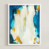 "Agua de Oro" - Art Print in Navy by Parima Studio - Framed