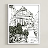 "House: Portrait Orientation Custom Print" - Custom Print in Olive Shadow by Minted - Framed