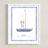 "Sailboat co." - Personalized Art Print in Ocean by cambria - Framed