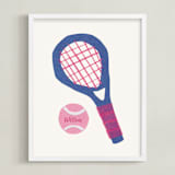 "Electric Sports 1" - Personalized Art Print in Cobalt by Carrie Moradi - Framed