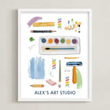 "Creative Tools" - Personalized Art Print in White by Naava Katz - Framed
