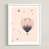"To The Stars" - Art Print in Pale Pink by Caroline Mint - Framed
