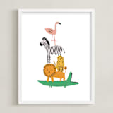 "Safari Stack" - Art Print in Jungle by Hudson meet Rose - Framed