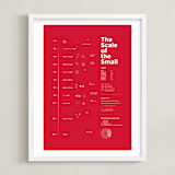 "Scale of the Small" - Art Print in Hot Red by Tyler Tea - Framed