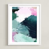"Vivid Splash" - Art Print in Ocean by Melanie Severin - Framed