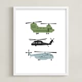 "Chopters" - Art Print in Steel by Rebecca Smith - Framed