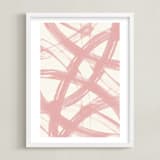 "PINK REFLECTIONS" - Art Print in Blush by Ampersand Design Studio - Framed