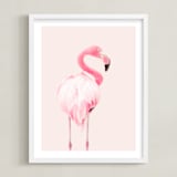 "PINK_" - Art Print in White by Rega - Framed