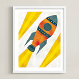 "Space to Explore I" - Art Print in Flare by Heather Schertzer - Framed