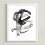 "Houdini" - Art Print in Black by Misty Hughes - Framed