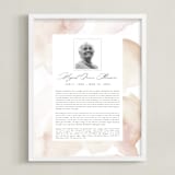"Flow Obituary Print" - Custom Print in Blush by Creo Study - Framed