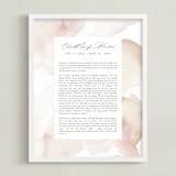 "Flow Non-Photo Obituary Print" - Custom Print in Blush by Creo Study - Framed