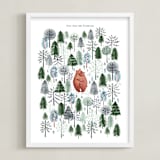 "Never Alone" - Personalized Art Print in Crisp White by Sarah Knight - Framed