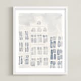 "skyscraper" - Art Print in White by Susanne Kasielke - Framed