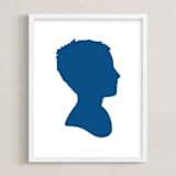 "Silhouette: Custom Print with Text" - Custom Print in Blueberry by Minted - Framed