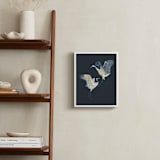 "Crane dance" - Art Print in Moody blue by Nina Leth - In a Room