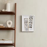 "Snapshots: Portrait Framed Photo" - Foil Framed Photo in Snow by Leah Bisch - In a Room