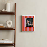 "Striped Mat: Framed Photo" - Framed Photo in Blood Orange by Cindy Reynolds - In a Room