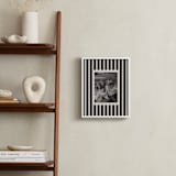 "Classically Striped: Portrait" - Framed Photo in Charcoala by Kercia Jane - In a Room